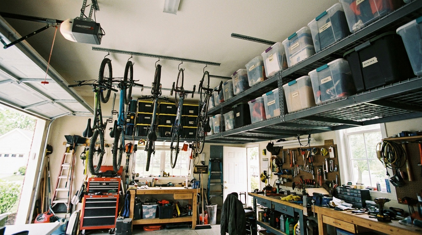 Garage shelving systems
